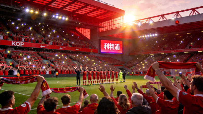 利物浦球队阵营 - 安菲尔德球场与KOP看台震撼助威场景
